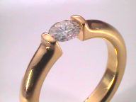 tension set diamond solitaire ring